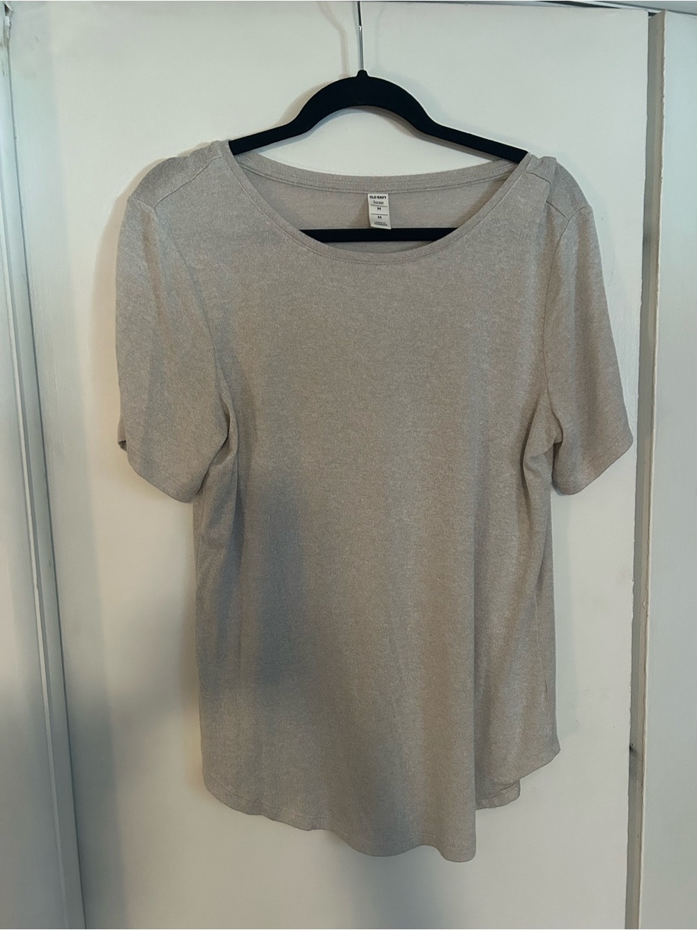Old Navy Luxe Short Sleeve Top - Light Beige